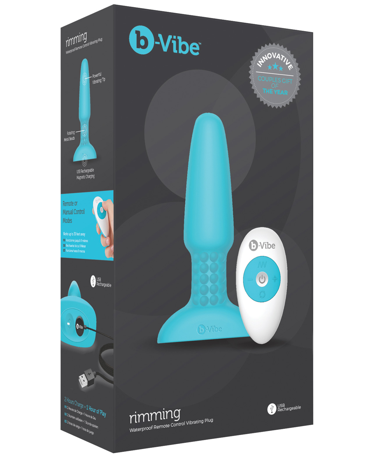 Анальная римминг-пробка b-Vibe Rimming Plug 2 Limited Edition, зеленая BV-040 - b-Vibe - С вибрацией - Купить