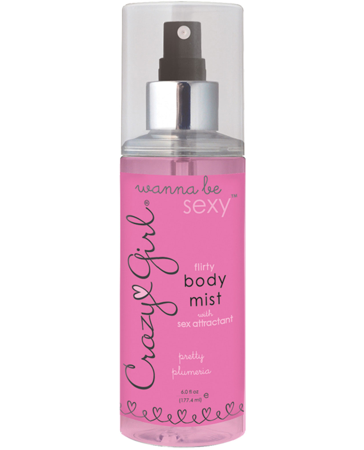 Crazy Girl Sexy Body Mist w/Pheromones - 6 oz Plumeria - Caliente Adult