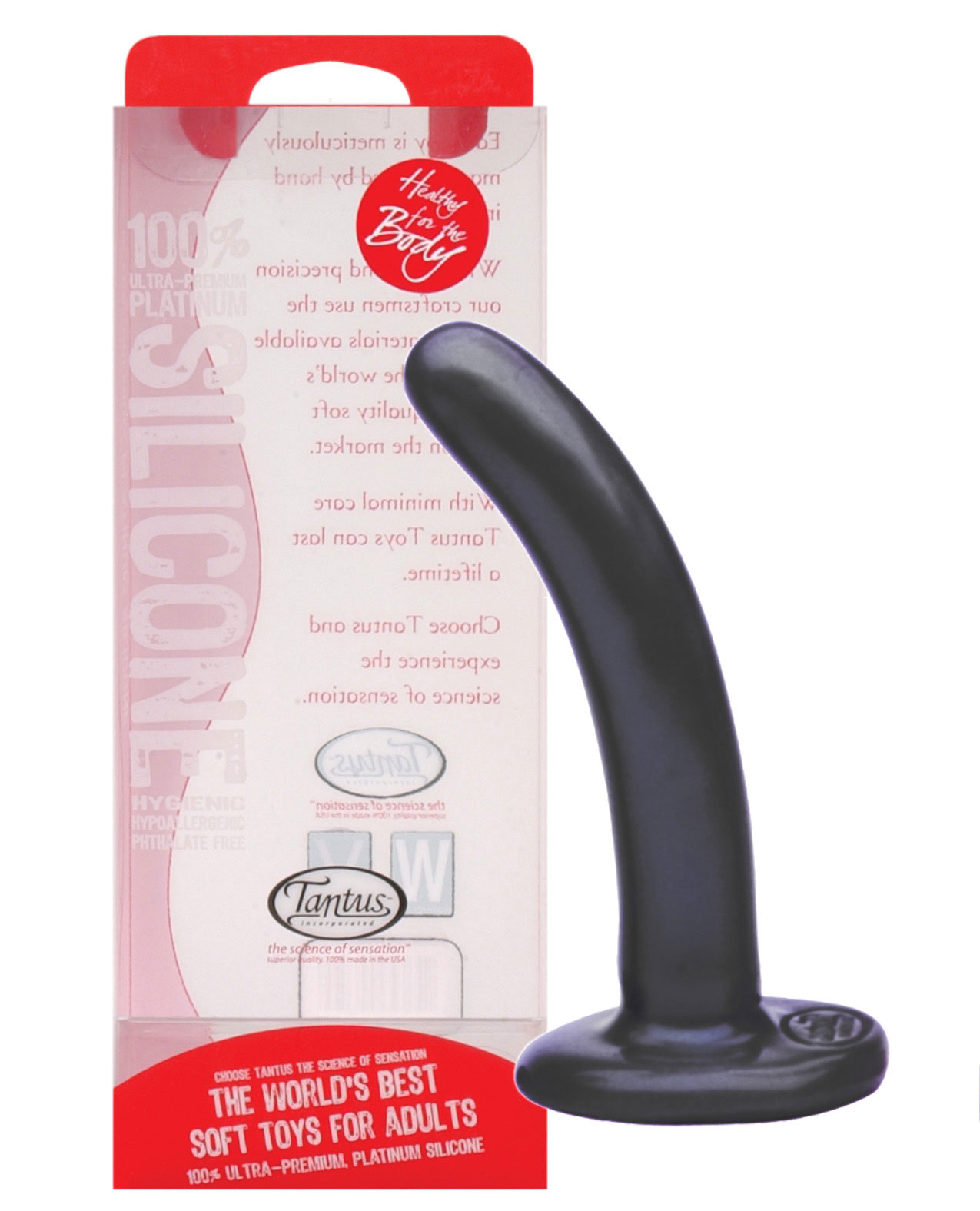 Tantus Silk Silicone Dildo - Small Black - Caliente Adult