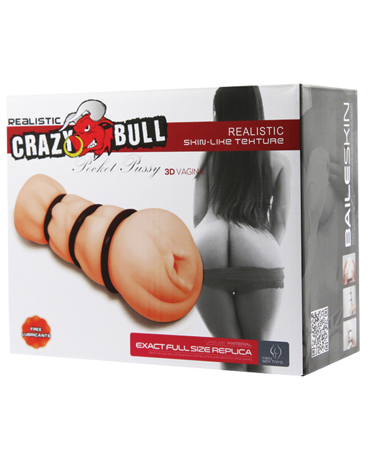 Crazy Bull Pocket Pussy Masturbator Sleeve - Ivory - Caliente Adult