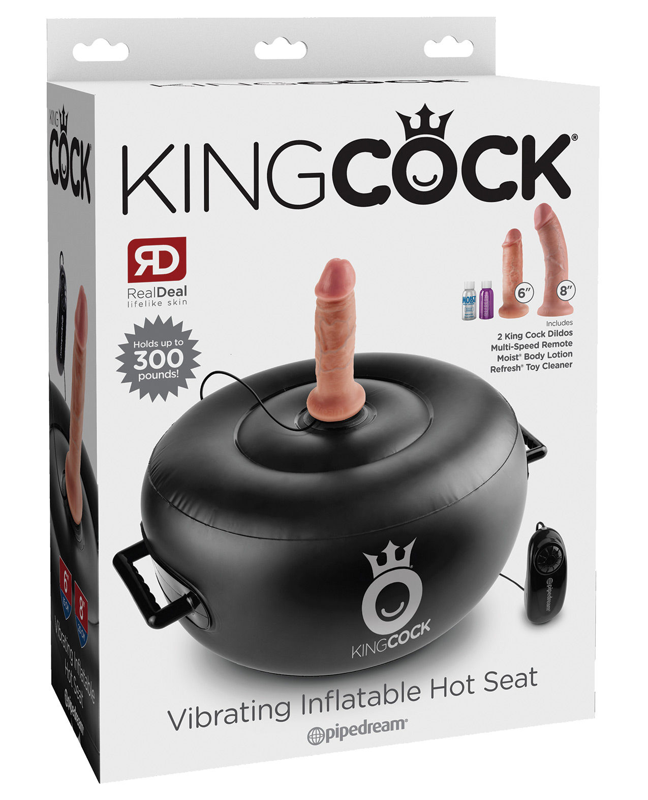 King Cock Vibrating Inflatable Hot Seat - Caliente Adult